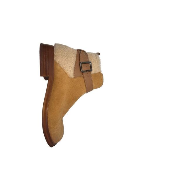 kelsi Dagger Sherpa suede moto bpots size 7 Anthropology - Picture 4 of 11